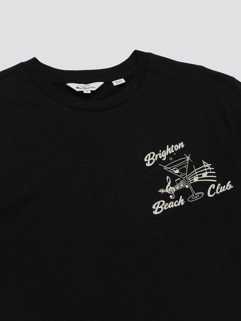 T-Shirt Ben Sherman Signature Brighton Beach Club Noir | DAB-65772901